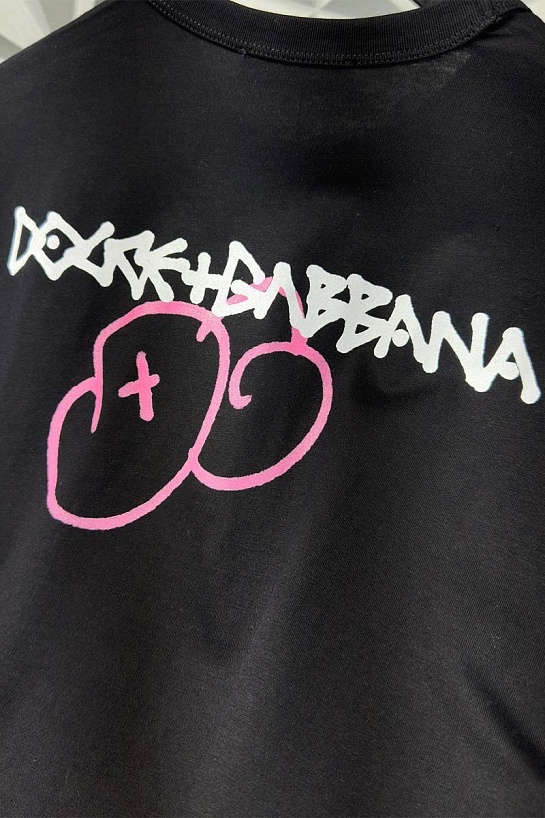 Мужская футболка чёрного цвета Dolce & Gabbana logo-print