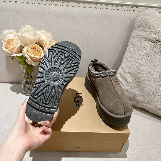 Женские замшевые ботинки UGG Tazz Platform - Brown