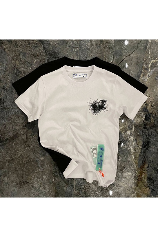 Мужская белая футболка Off-White "Pen Arrows"