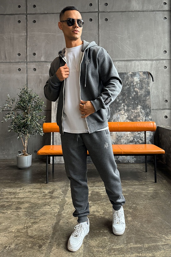 Утеплённые штаны на флисе Armani Exchange - Grey
