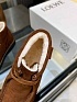 Женские ботинки с мехом Loewe premium - Chestnut