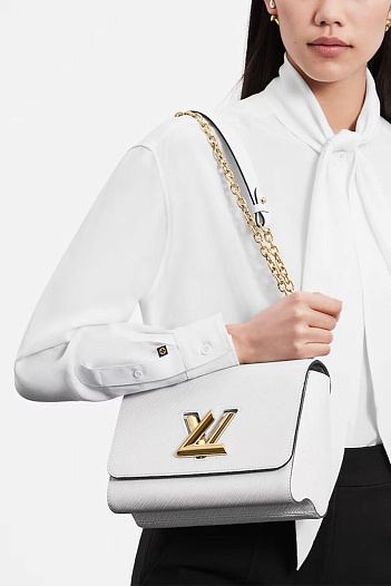 Сумка Louis Vuitton Twist MM 23x17x9.5 см - White   