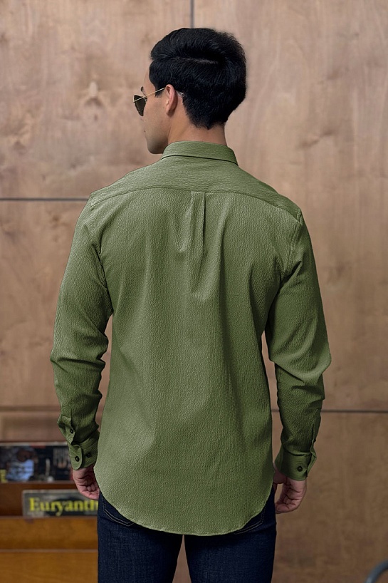 Мужская зелёная рубашка Etro Pegasus logo