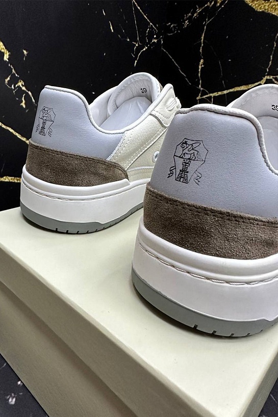 Мужские комбинированные кроссовки Brunello Cucinelli