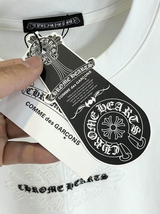 Белая оверсайз футболка Chrome Hearts Premium