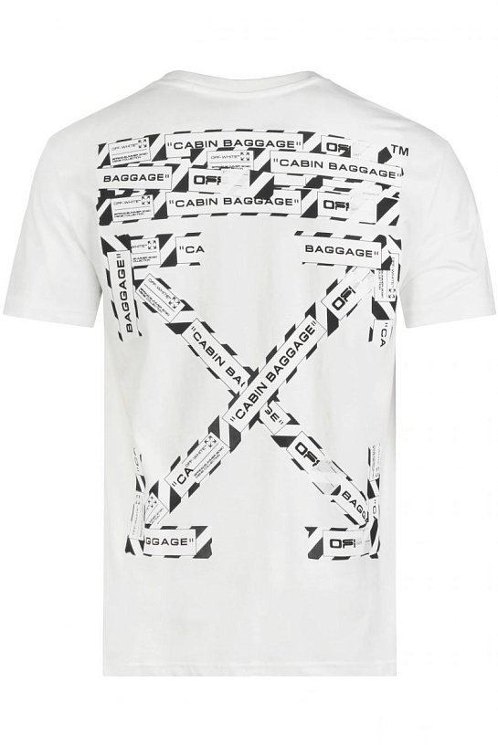 Белая оверсайз футболка Off-White "Cabin Baggage"
