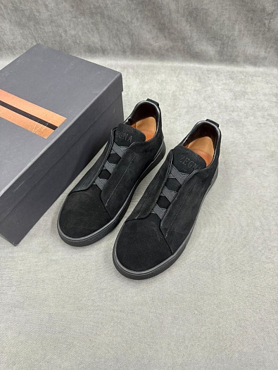 Мужские кроссовки Ermenegildo Zegna Triple Stitch - Black   