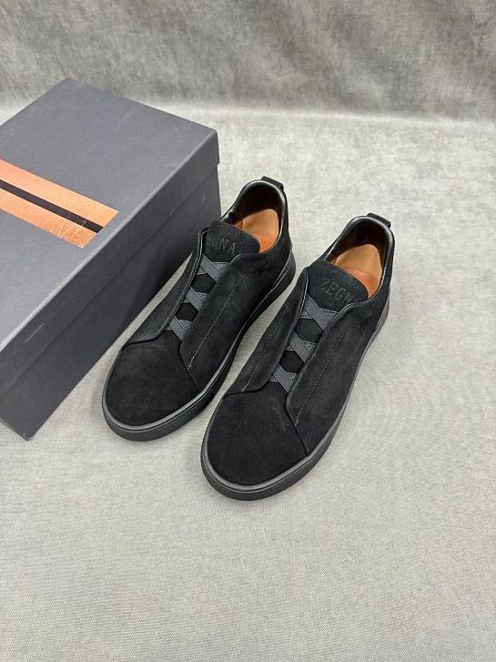 Мужские кроссовки Ermenegildo Zegna Triple Stitch - Black