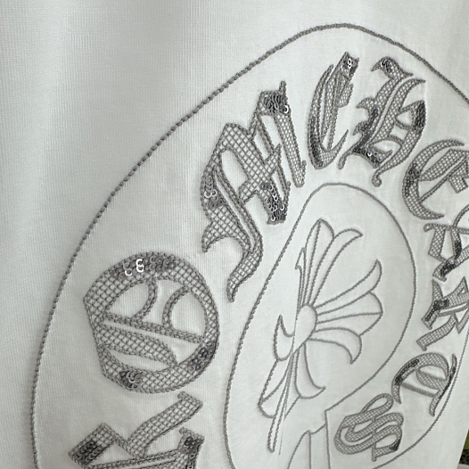 Белая оверсайз футболка Chrome Hearts Premium   