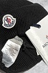 Мужская шапка чёрного цвета Moncler logo-patch