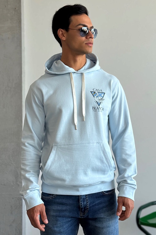 Мужское голубое худи Casablanca Par Avion