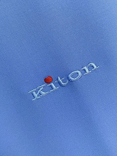 Мужская синяя рубашка Kiton premium   
