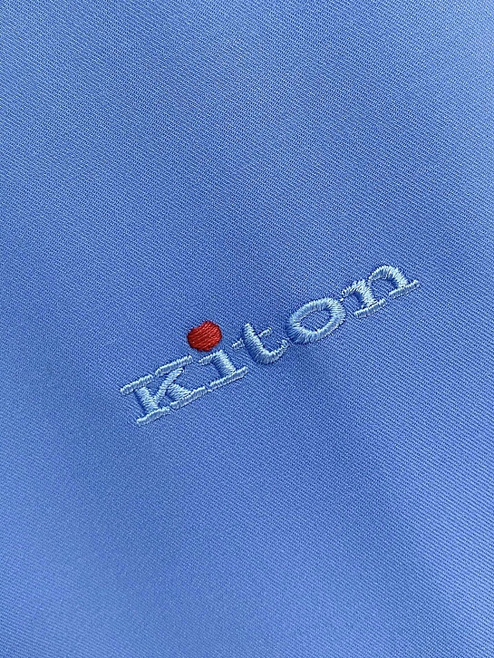 Мужская синяя рубашка Kiton premium