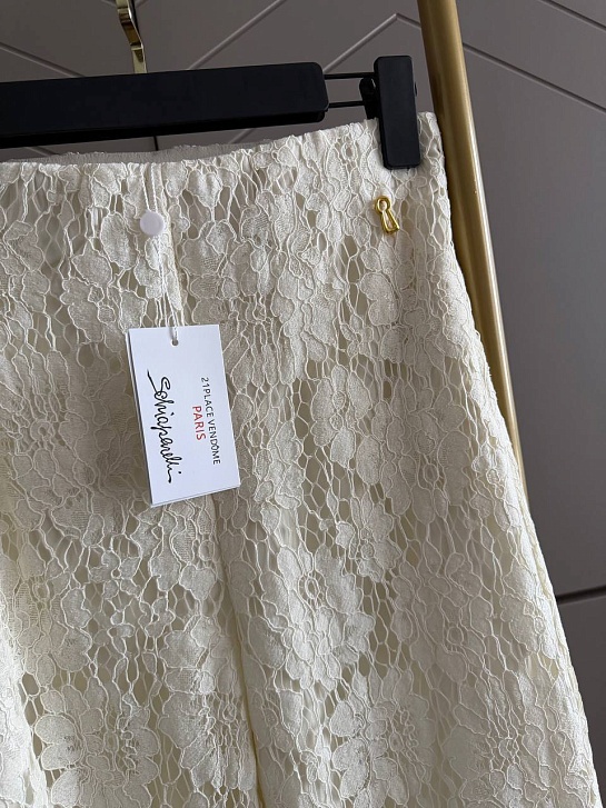 Женский кружевной костюм белого цвета Schiaparelli premium