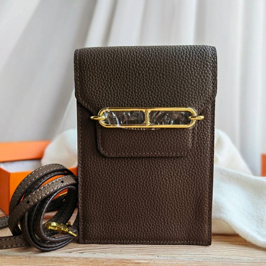 Кожаная сумка Hermes Helol 18x12 см   