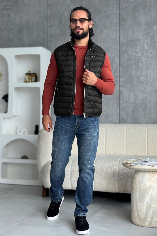 Чёрный двусторонний жилет Loro Piana