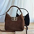 Женская чёрная замшевая сумка Balenciaga 23x16 см