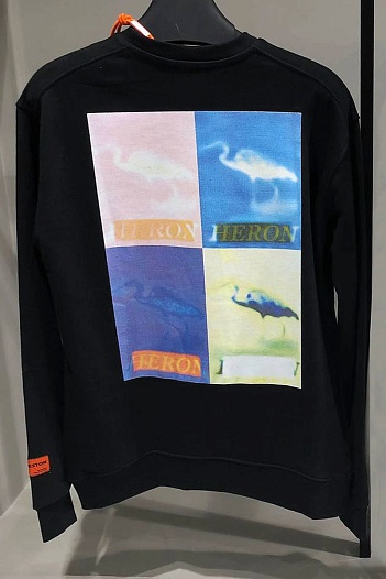 Мужской чёрный свитшот Heron Preston Multi Heron Censored   