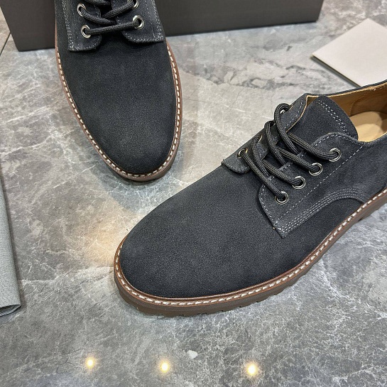 Замшевые ботинки Brunello Cucinelli серого цвета