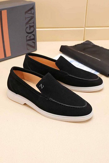 Мужские замшевые лоферы Ermenegildo Zegna   