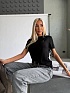 Женская базовая футболка Ami чёрного цвета premium