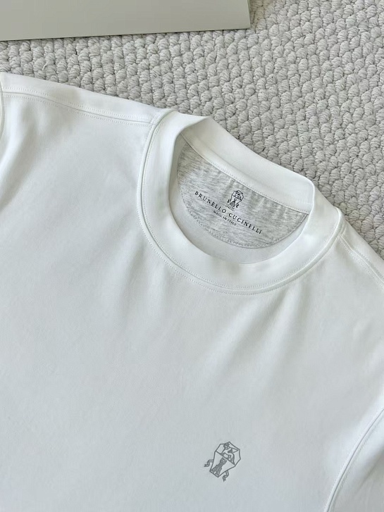 Мужская белая футболка Brunello Cucinelli Premium