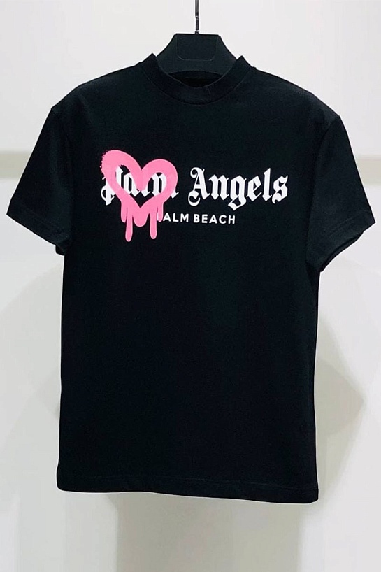 Оверсайз футболка Palm Angels Heart Sprayed Palm Beach