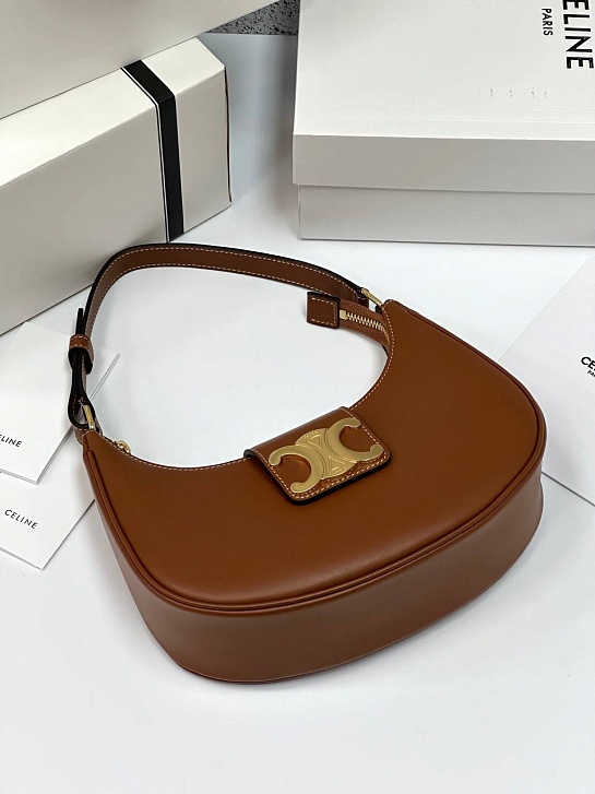 Женская сумка Celine Ava Tromphe Premium 24.5x17x9 см - Brown