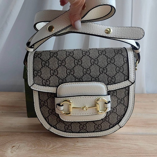 Женская сумка Gucci Horsebit 1955 mini 19x18 см   