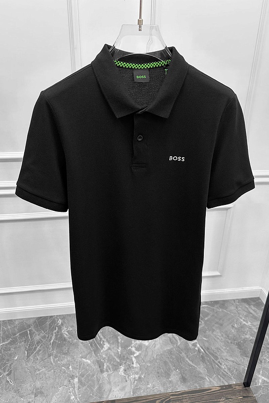 Мужское поло Hugo Boss чёрного цвета