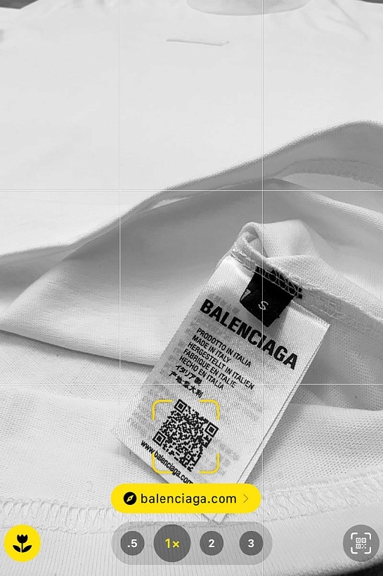 Оверсайз футболка Balenciaga reflective tape - White