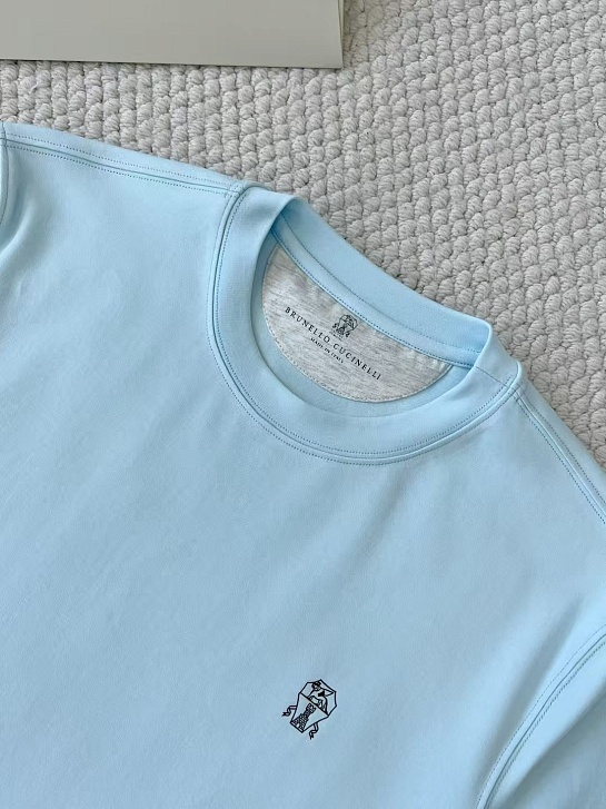 Мужская голубая футболка Brunello Cucinelli Premium