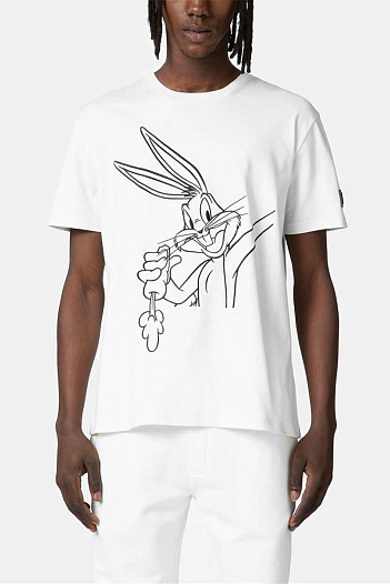 Мужская белая футболка Iceberg x Looney Tunes   