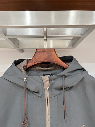 Мужской серый костюм Zegna premium   
