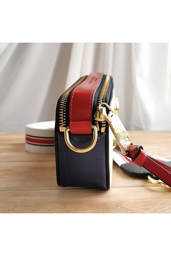 Кожаная сумка Marc Jacobs The Snapshot Coconut Multi 19x11 см   