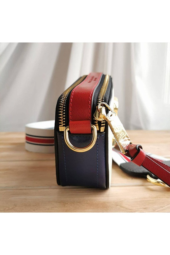 Кожаная сумка Marc Jacobs The Snapshot Coconut Multi 19x11 см