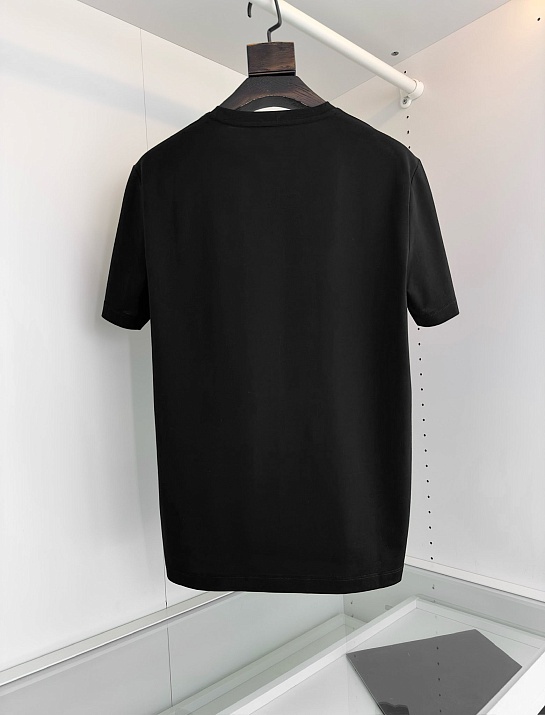 Чёрная футболка Versace Coupe Blason embroidered