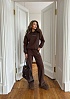 Женский костюм тройка на флисе Schiaparelli premium - Brown
