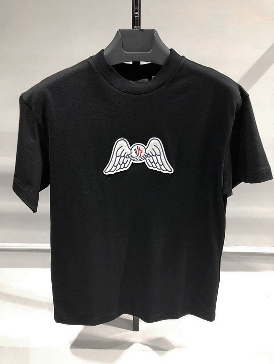 Оверсайз футболка Moncler чёрного цвета