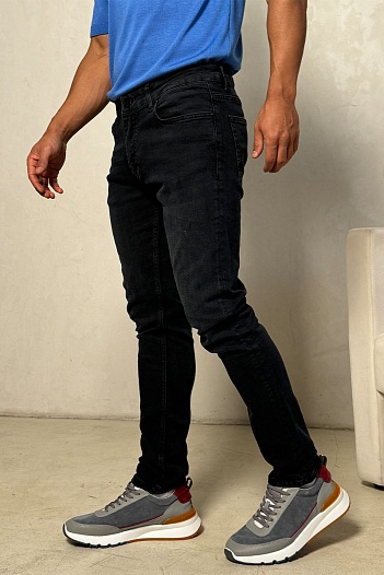 Мужские чёрные джинсы Calvin Klein logo-embroidered   