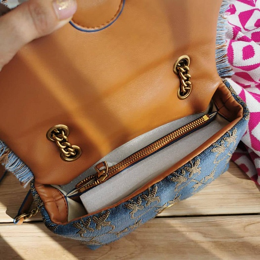 Женская сумка Classic Love Puff Denim 28x17 см   