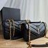 Кожаная чёрная сумка Yves Saint Laurent LouLou 26x14 см