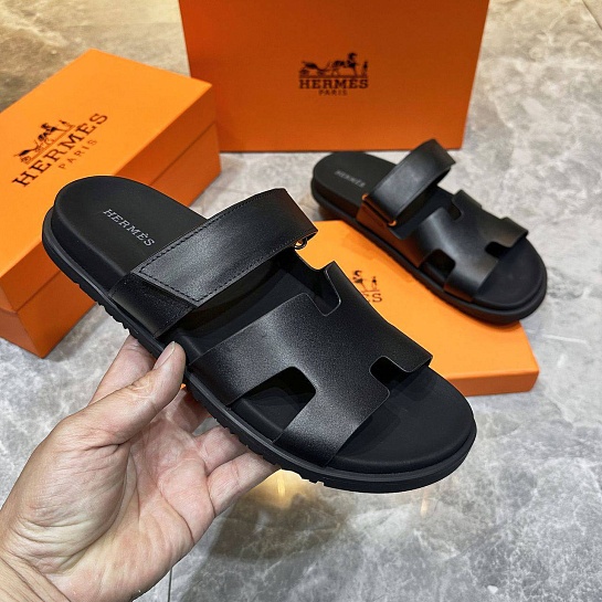 Кожаные шлёпанцы Hermes Chypre