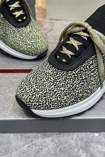 Мужские текстильные кроссовки Prada   