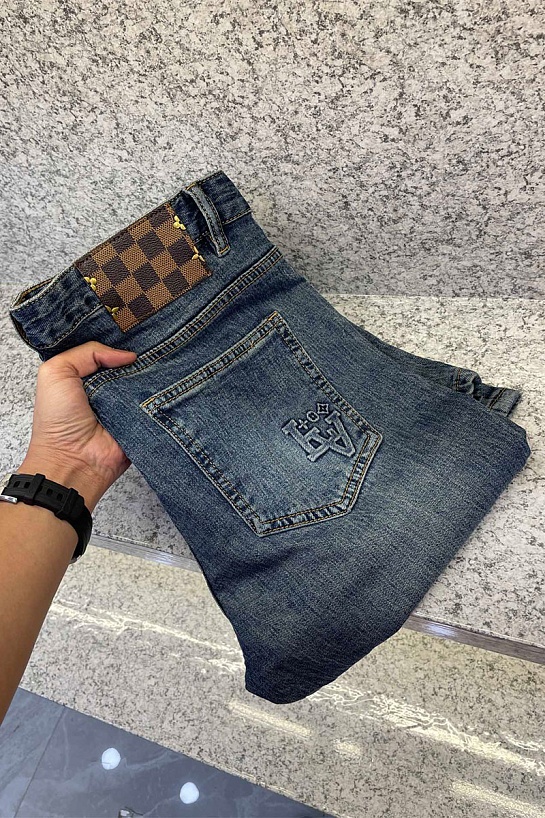 Мужские светло-синие джинсы Louis Vuitton