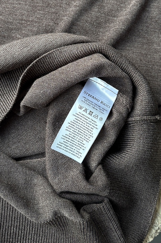 Мужское поло Stefano Ricci Eagle zip-neck - Brown