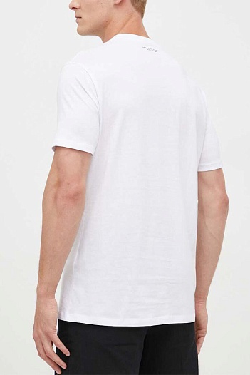 Мужская белая футболка Armani Exchange logo-print   