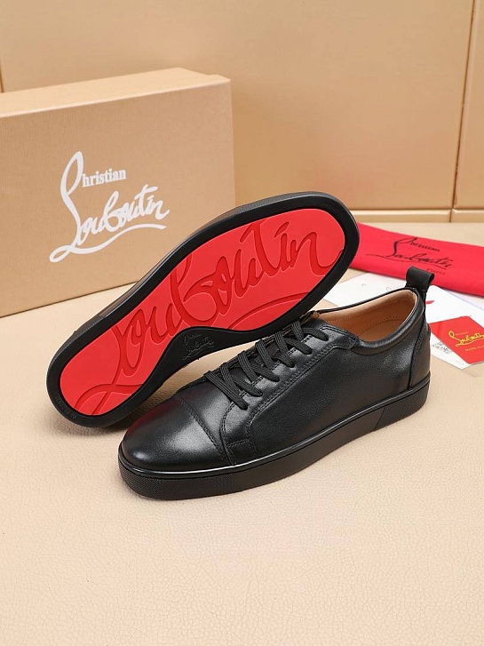Кожаные кроссовки Christian Louboutin Louis Junior