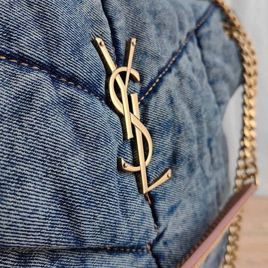 Сумка Yves Saint Laurent Puff 35x24 см - Blue   