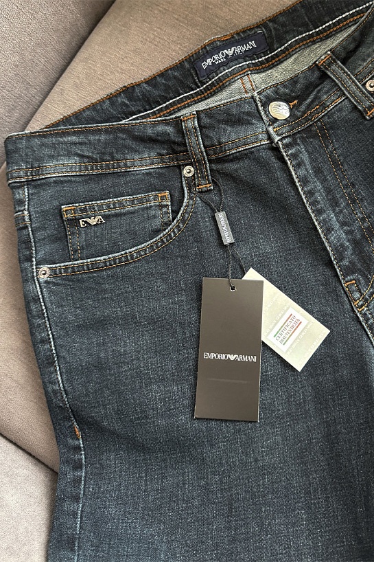 Мужские тёмно-синие джинсы Emporio Armani